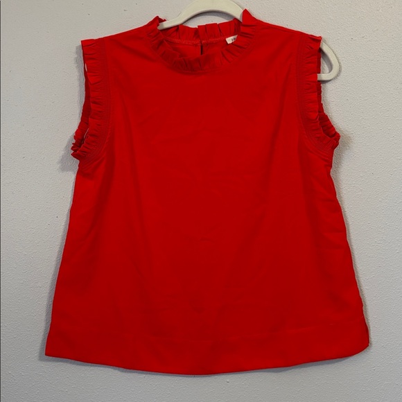 Red Ruffle Sleeve Top - Picture 1 of 2